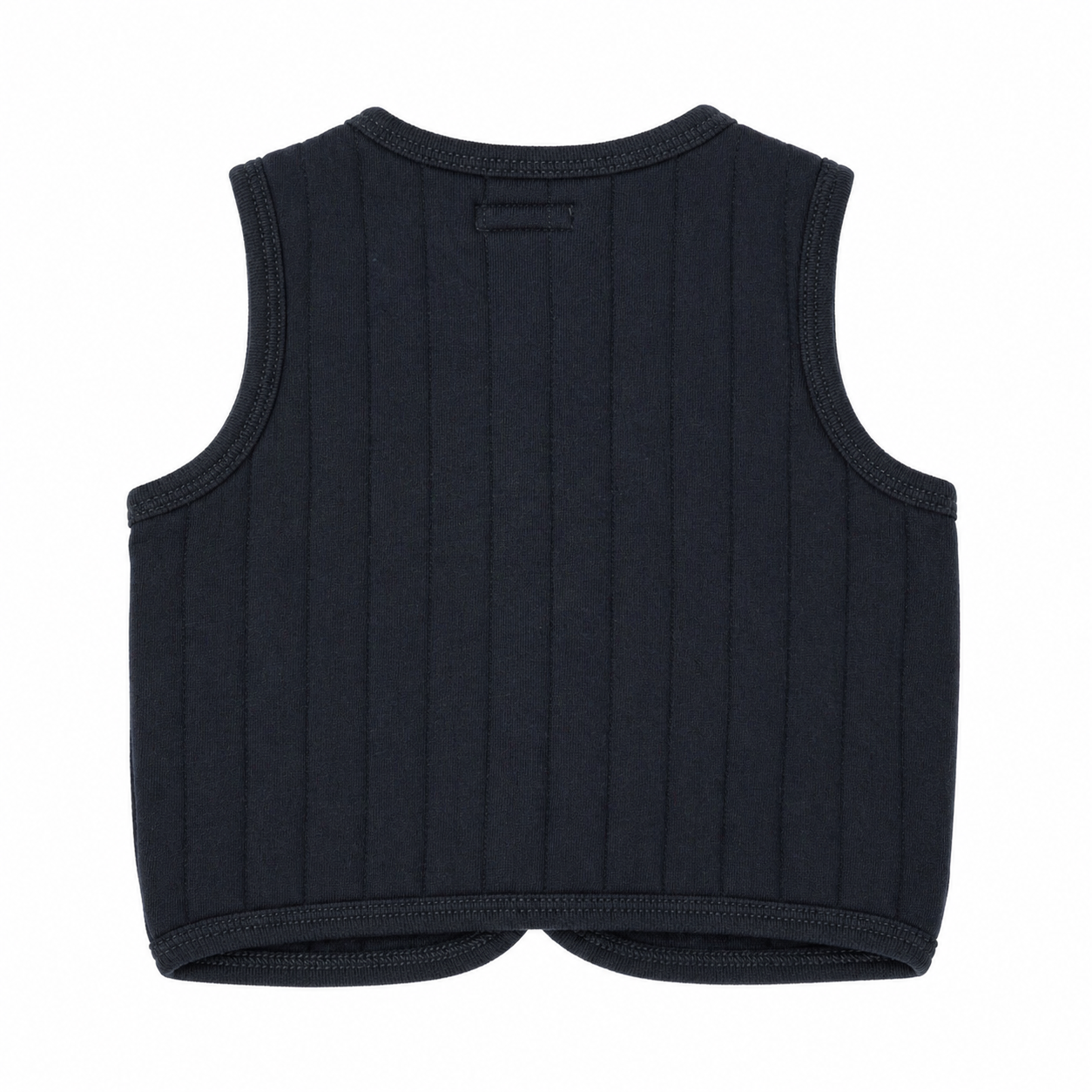 Navy Quilted Wrap Baby Vest