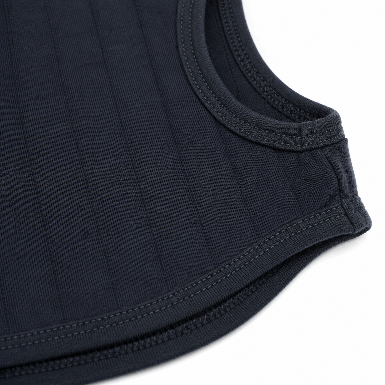 Navy Quilted Wrap Baby Vest