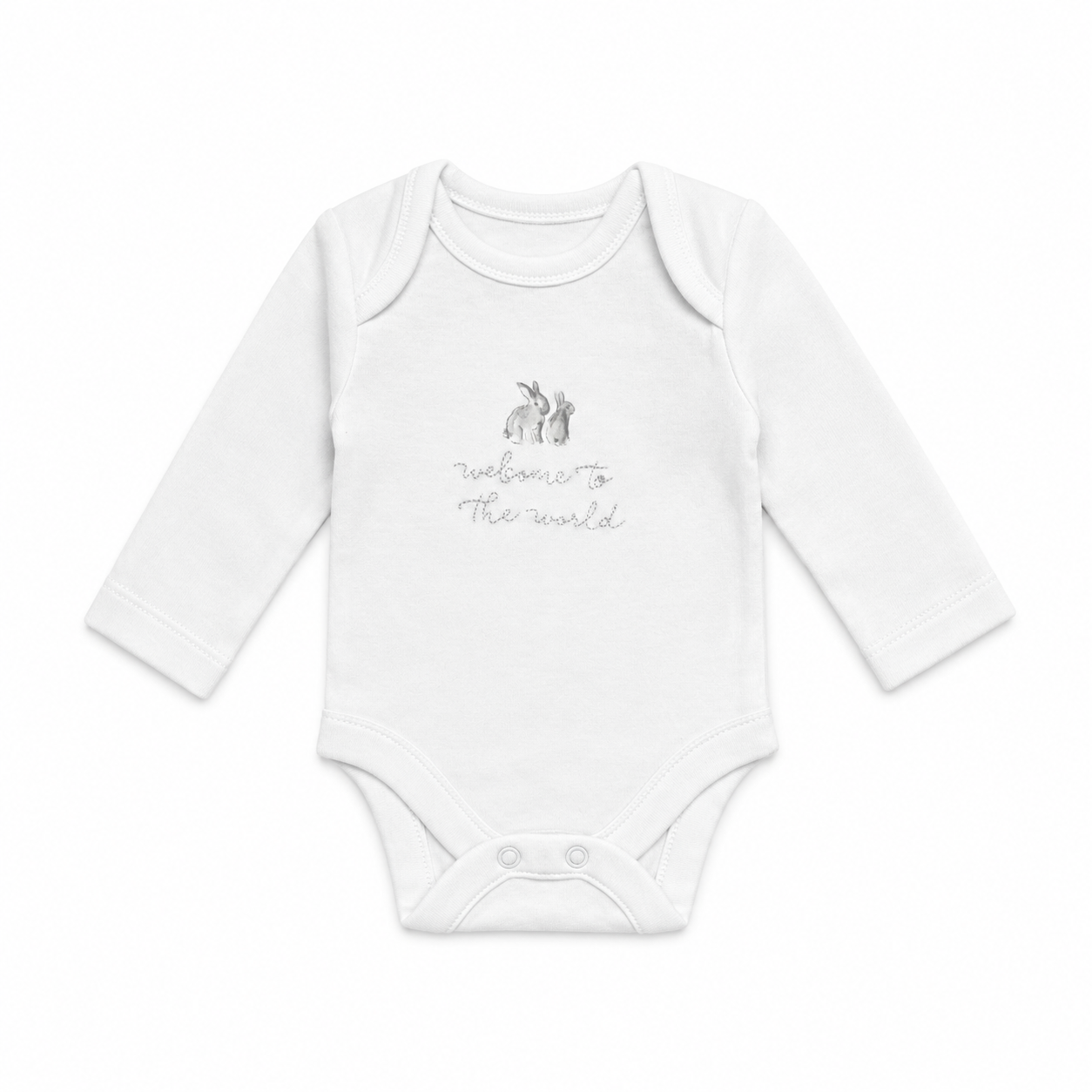 White Bunny Welcome Bodysuit