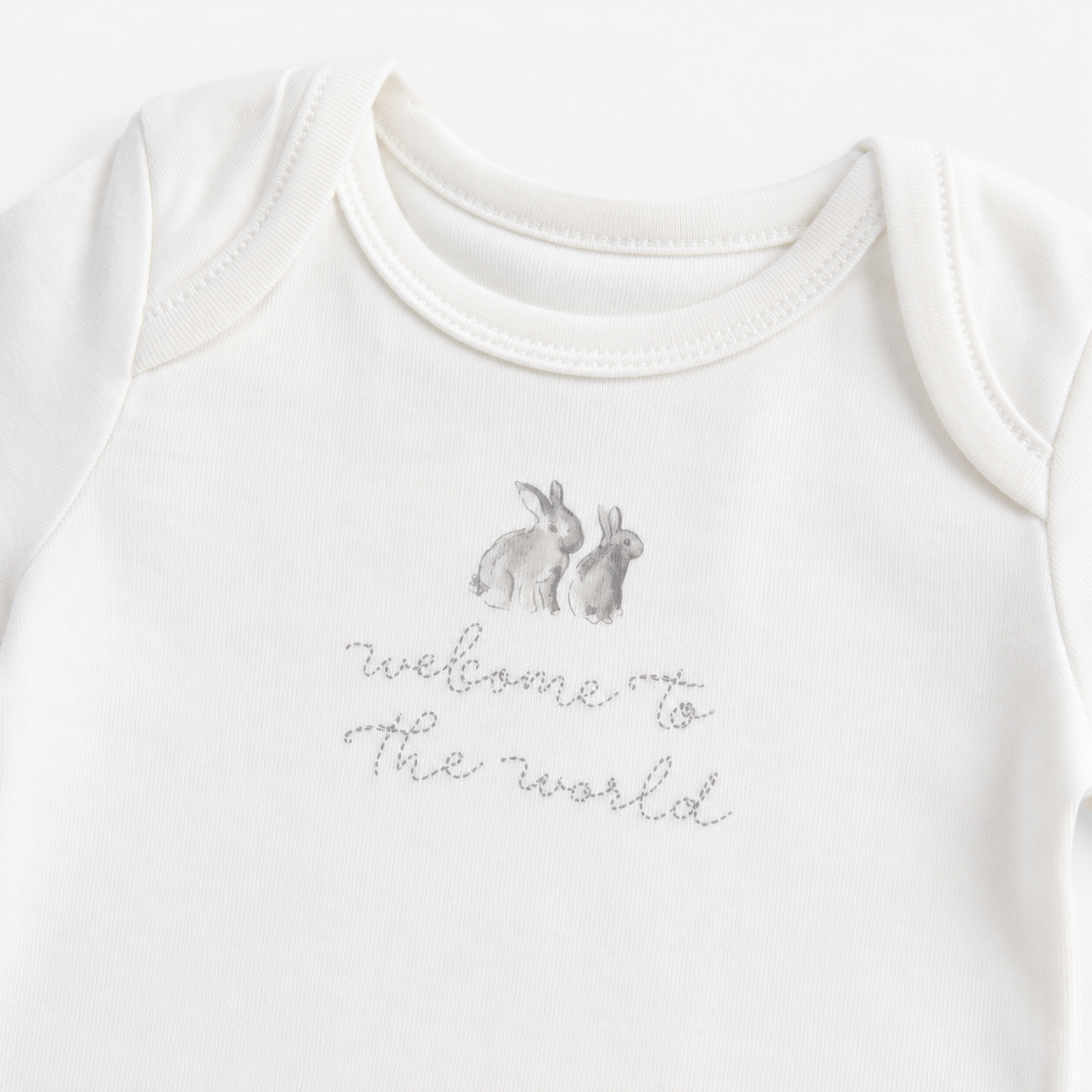White Bunny Welcome Bodysuit