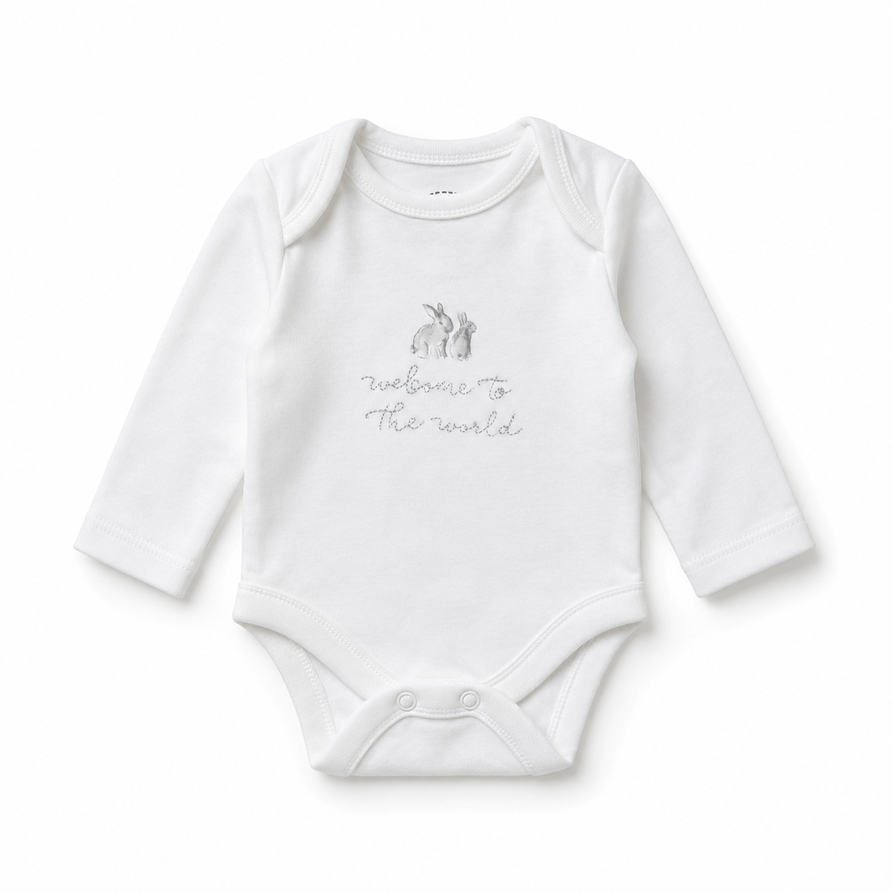 White Bunny Welcome Bodysuit