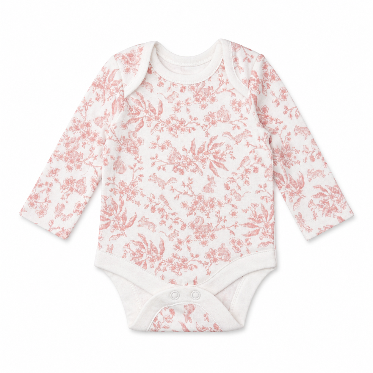 Pink Floral Toile Bodysuit