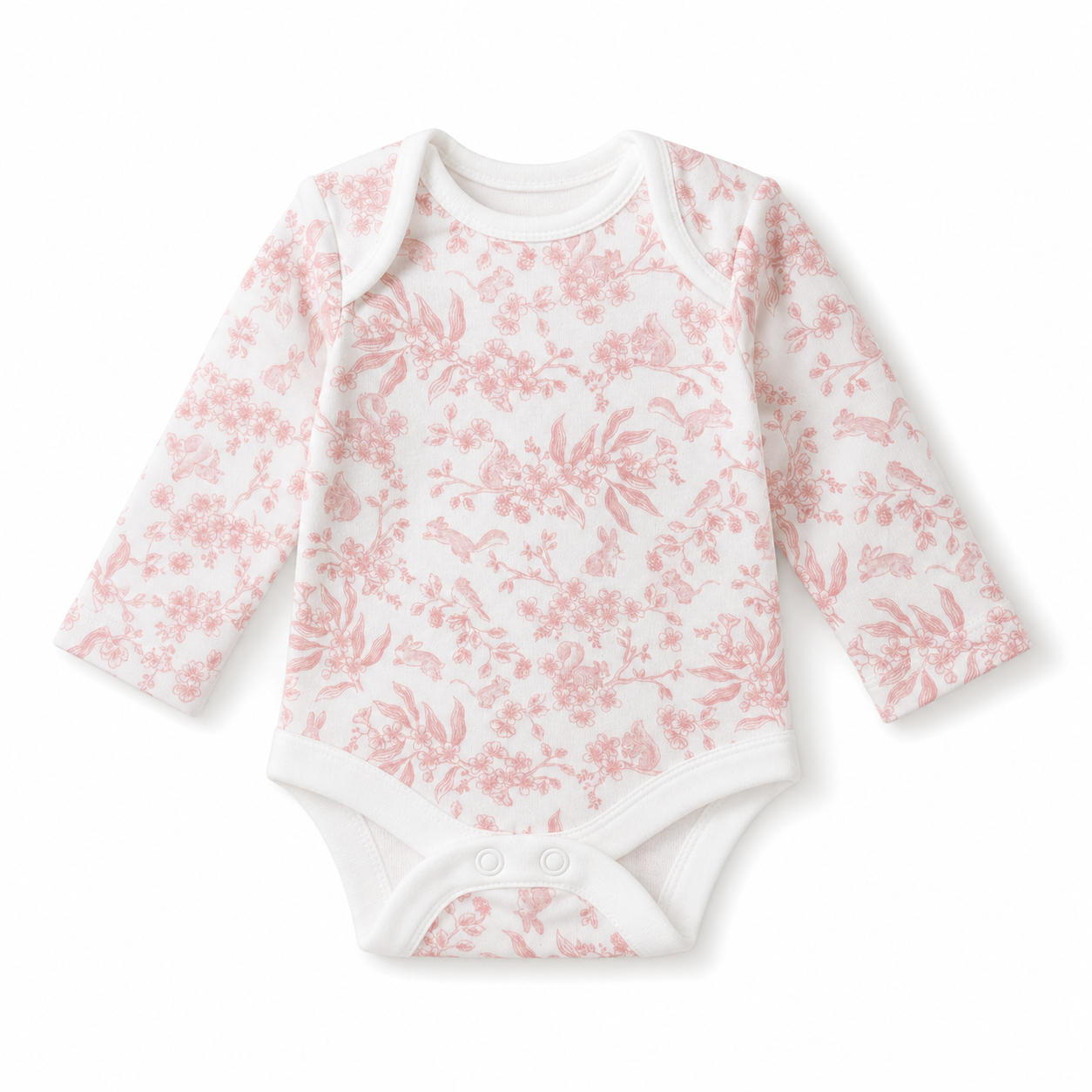 Pink Floral Toile Bodysuit