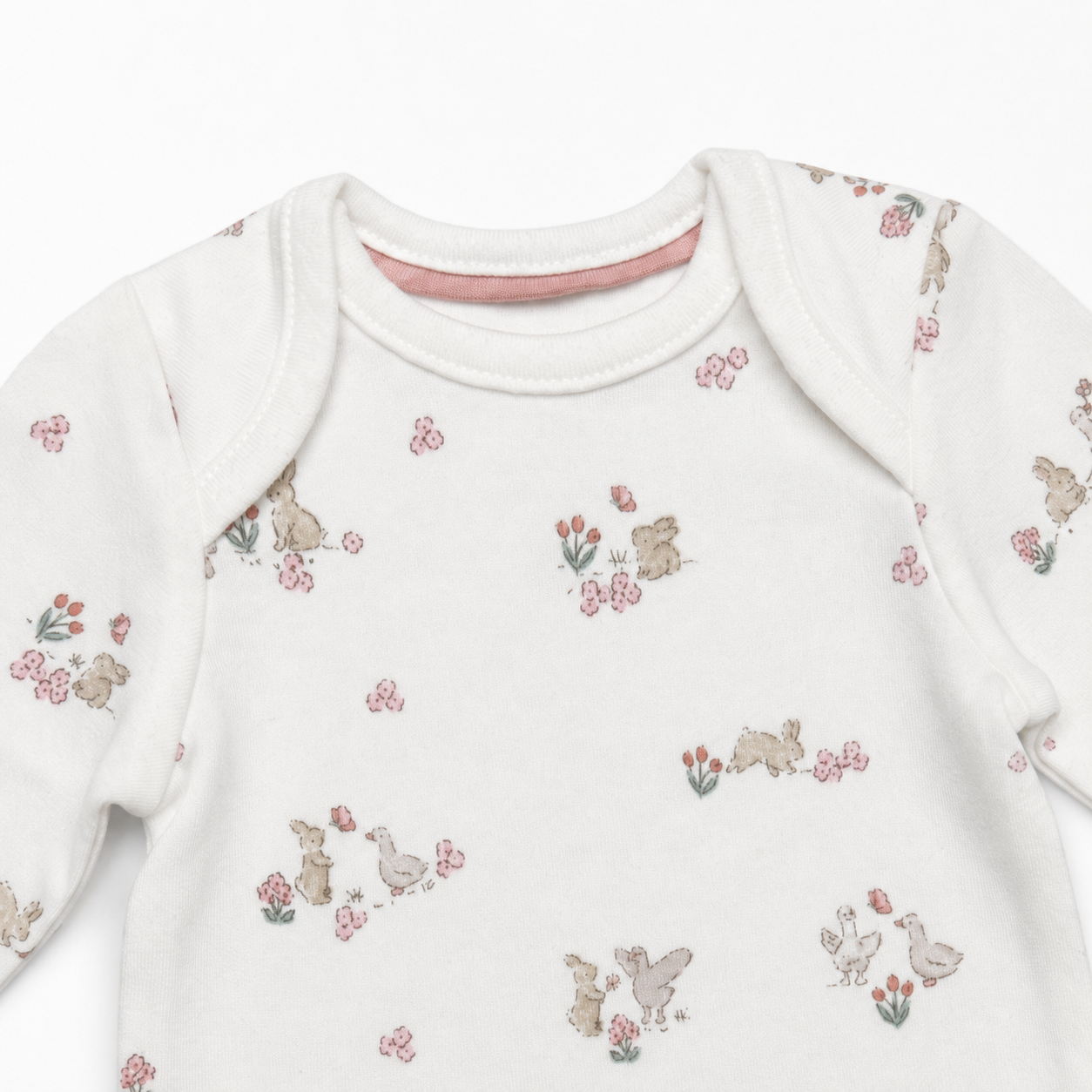 Bunny Floral Print Bodysuit