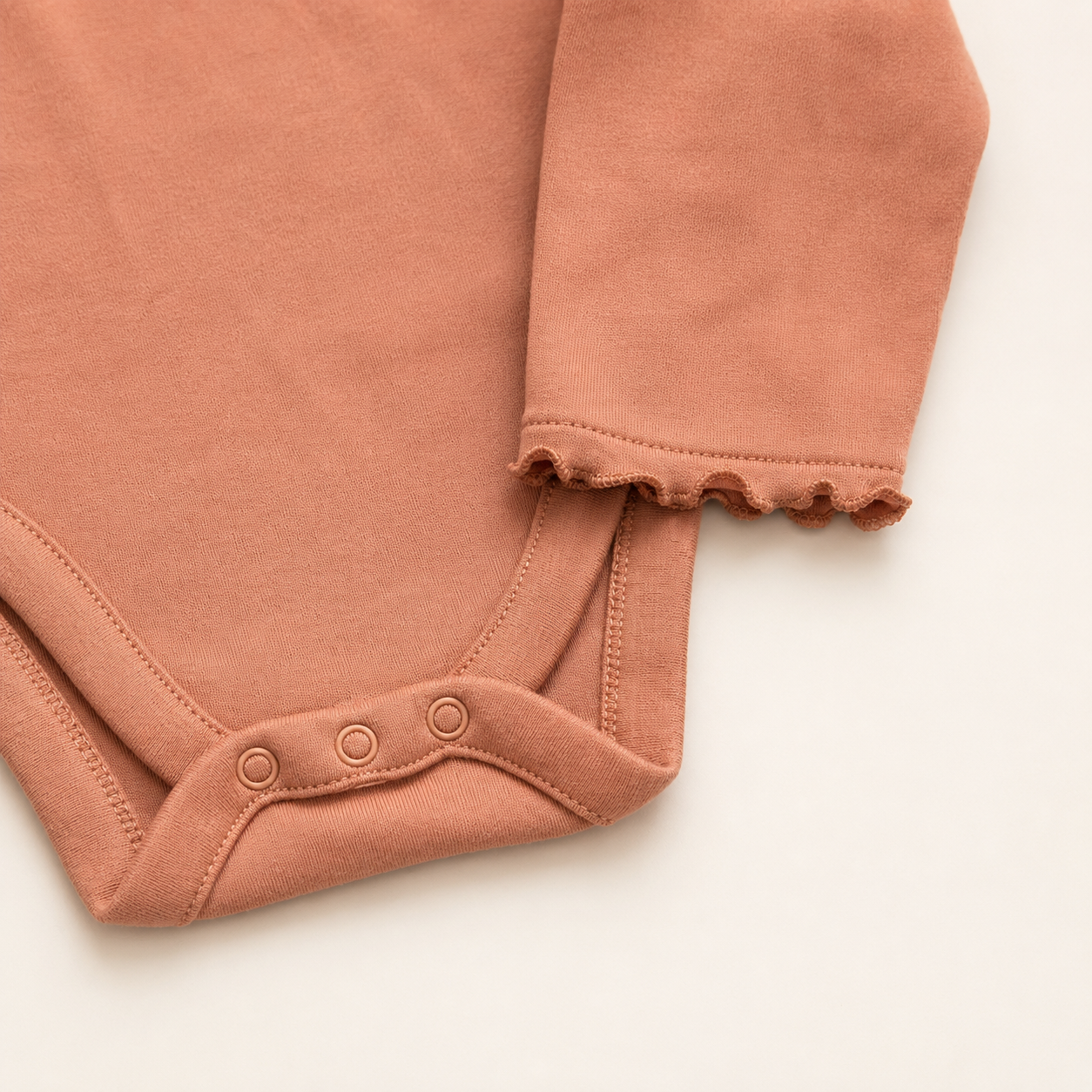Brown Floral Ruffle Bodysuit