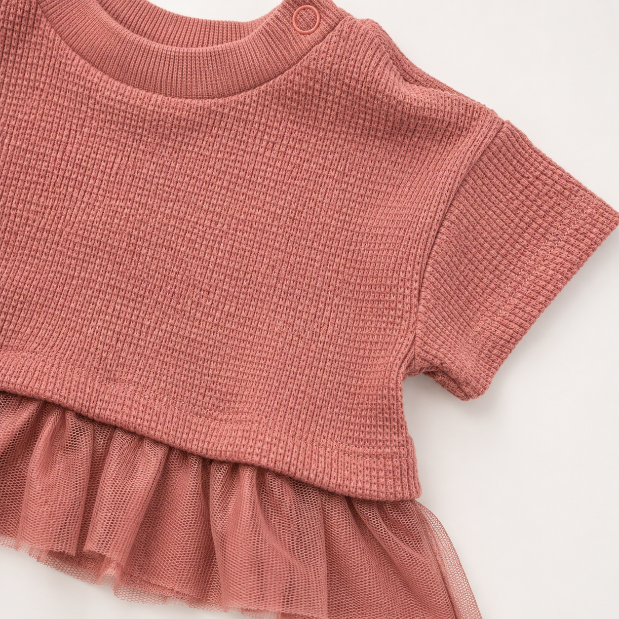 Mauve Tulle Hem Top