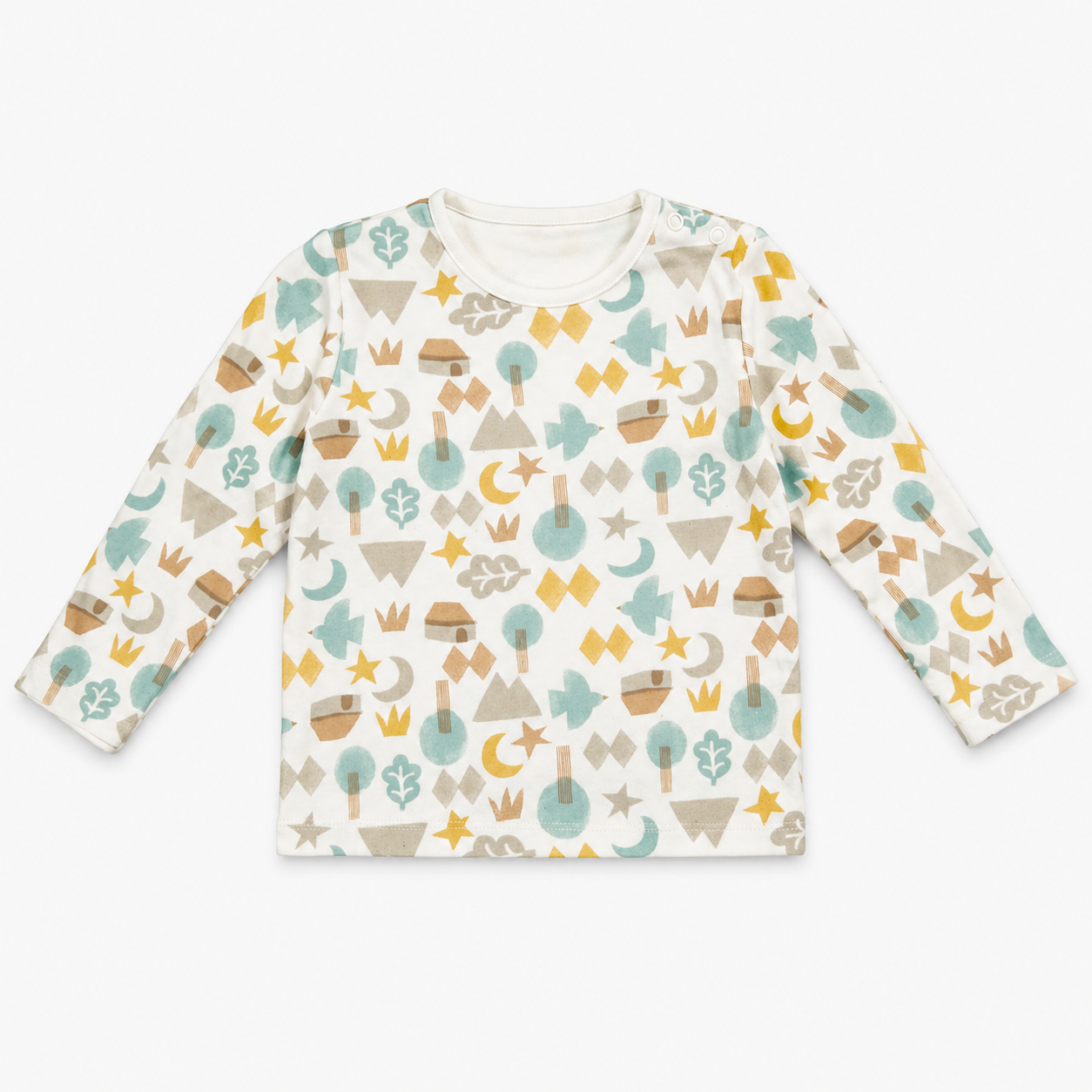Geometric Pattern Long Sleeve Top