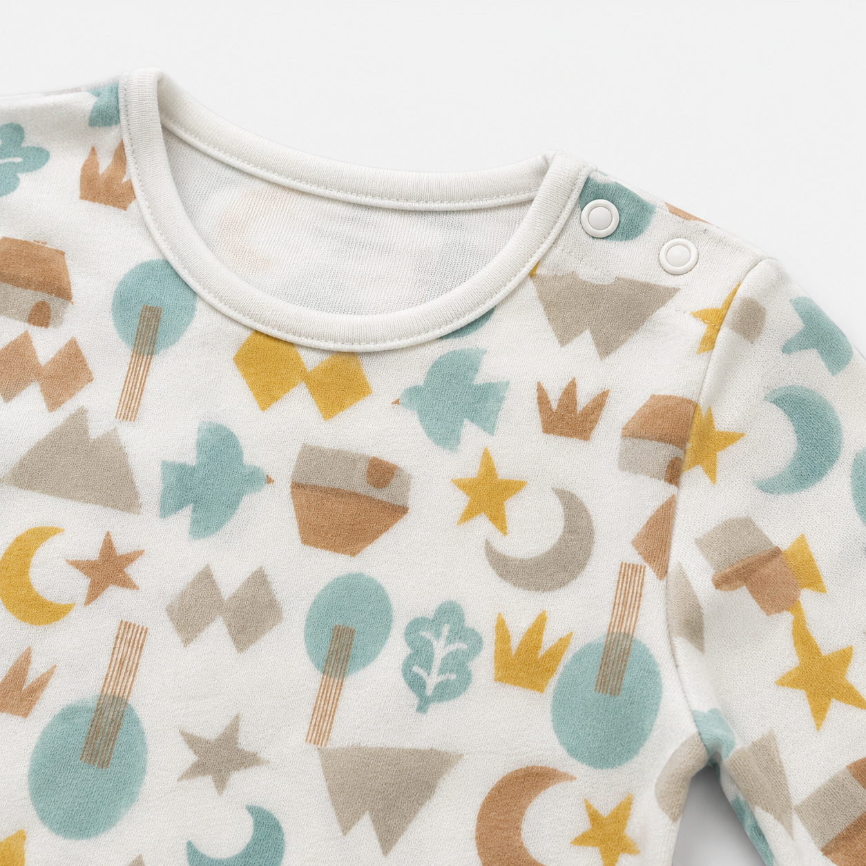 Geometric Pattern Long Sleeve Top