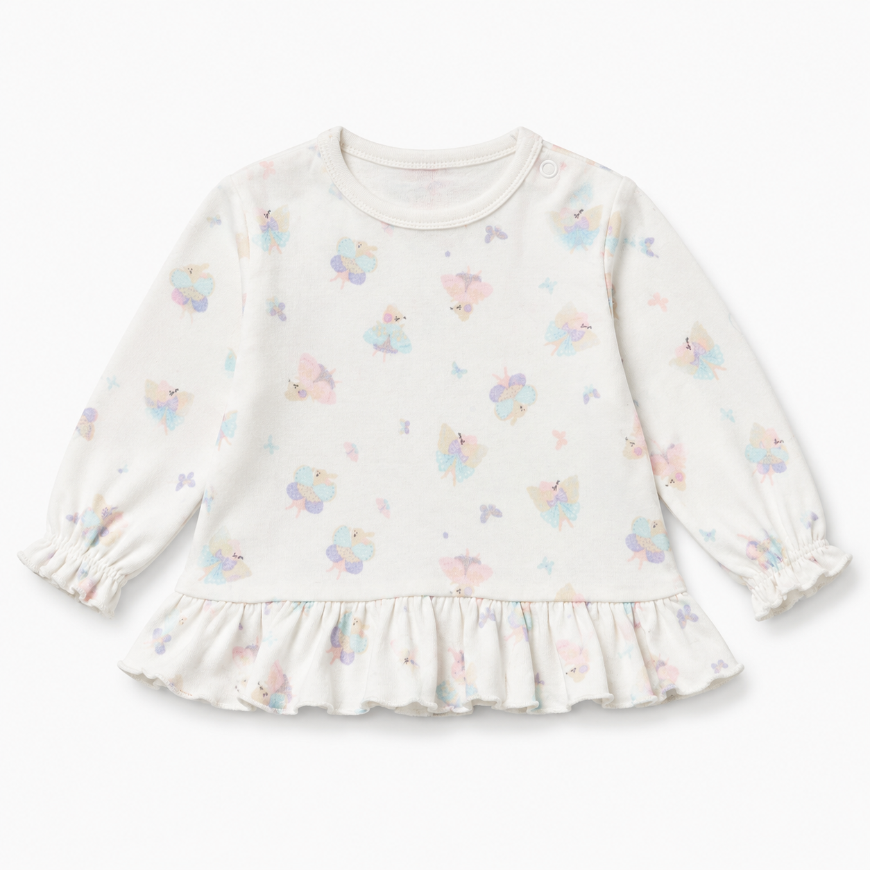 Pastel Butterfly Peplum Baby Top