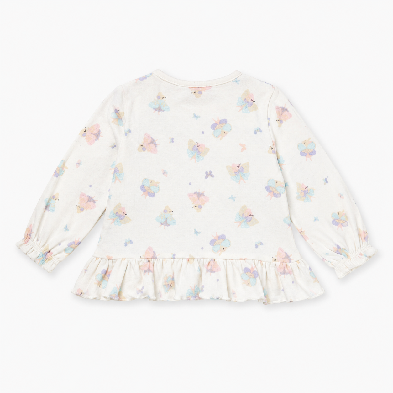 Pastel Butterfly Peplum Baby Top