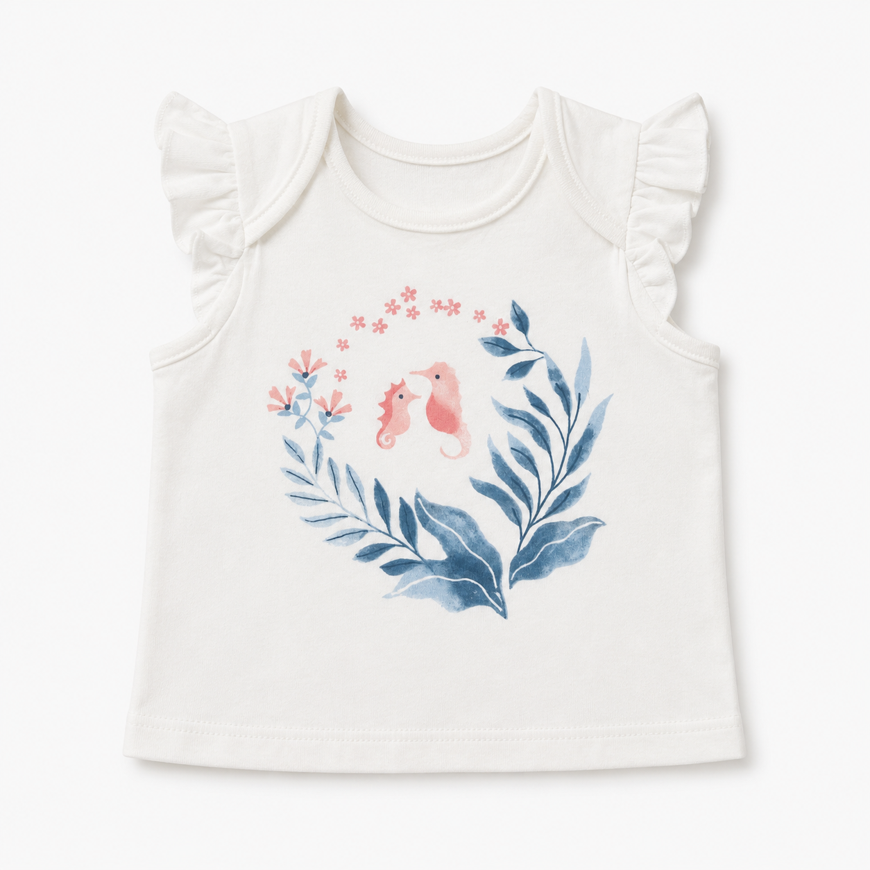 Seahorse Flutter Sleeve Baby Top