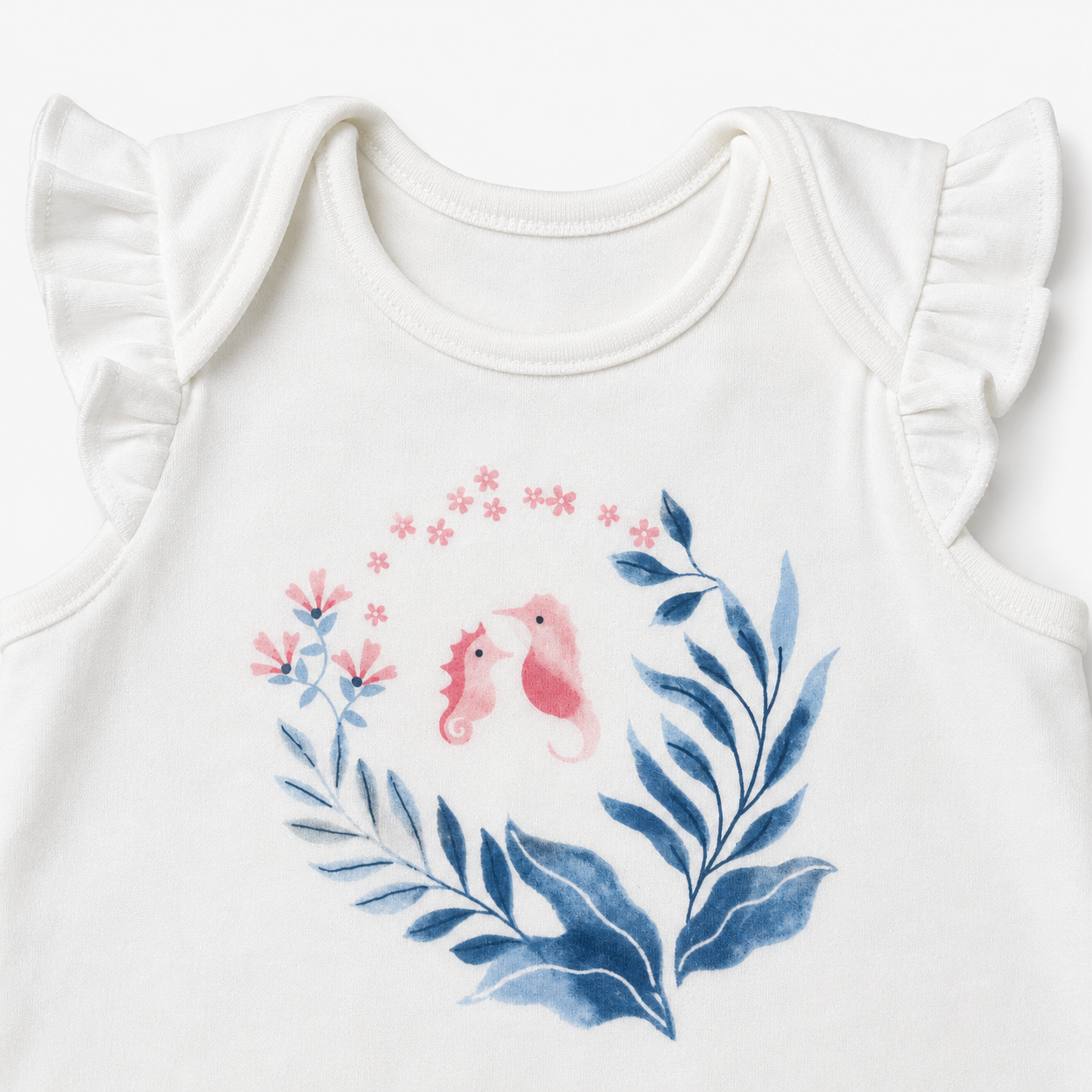 Seahorse Flutter Sleeve Baby Top