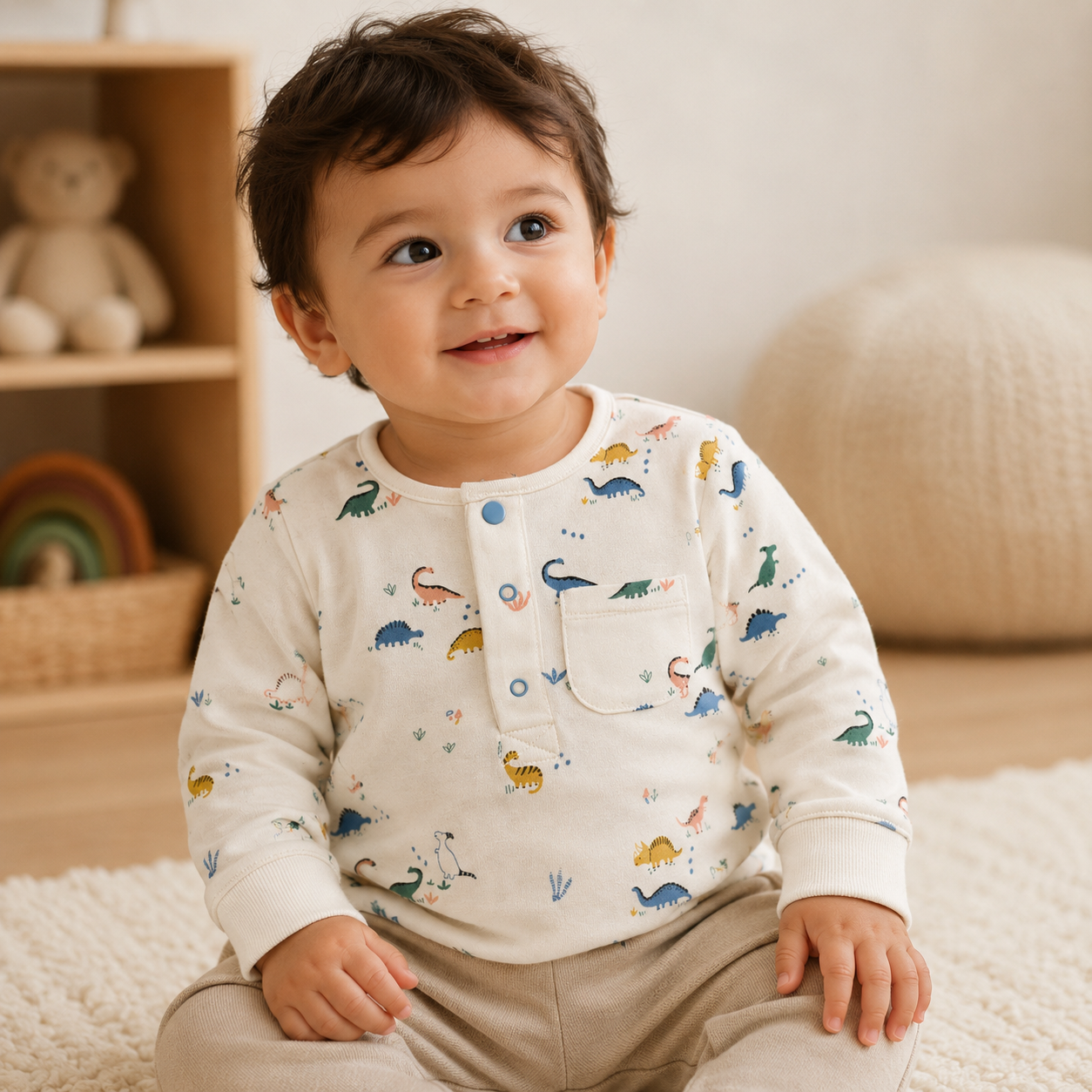 Explorer Henley Baby Top