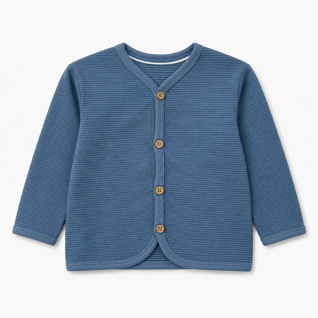 Dusty Blue Ribbed Baby Cardigan