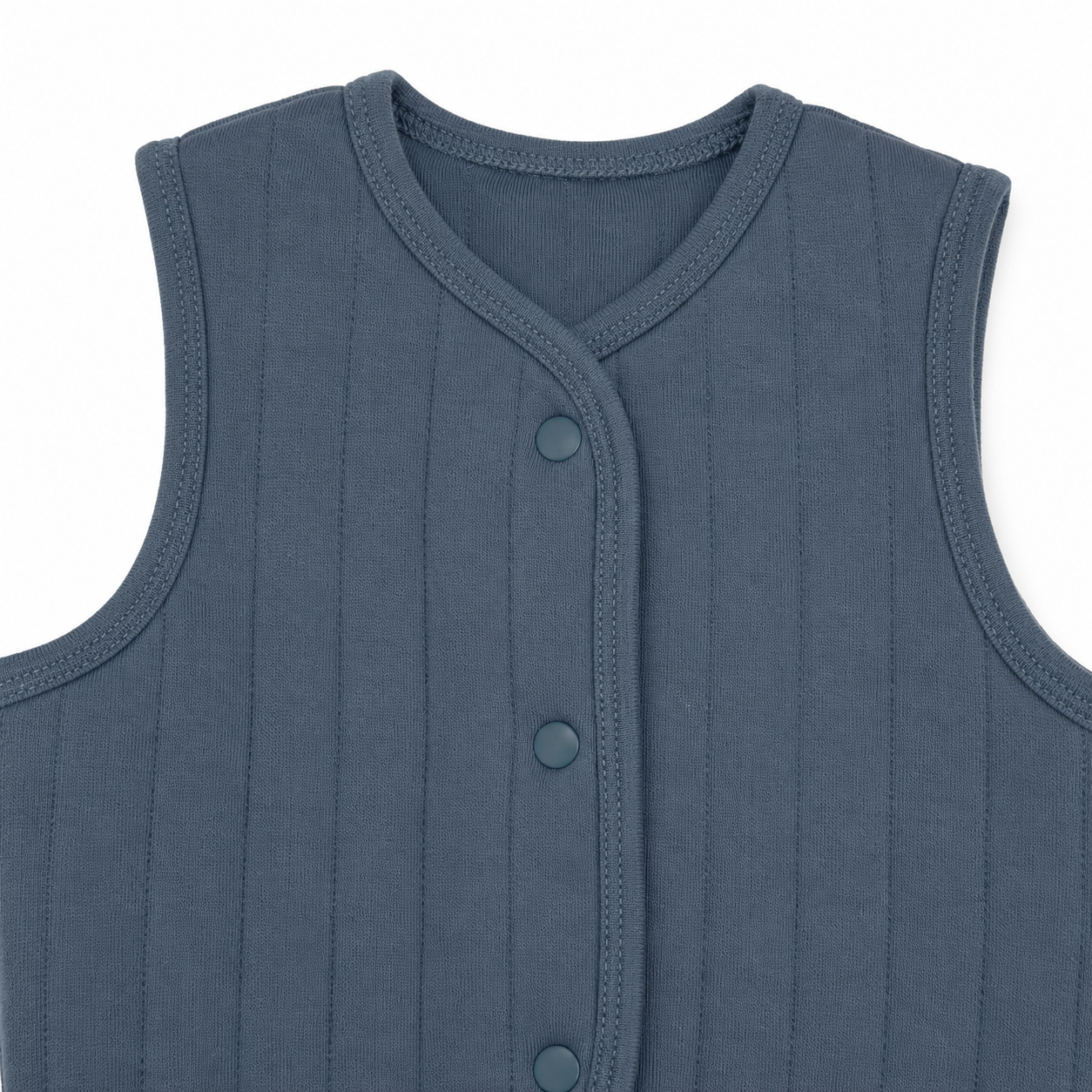 Slate Blue Quilted Baby Vest