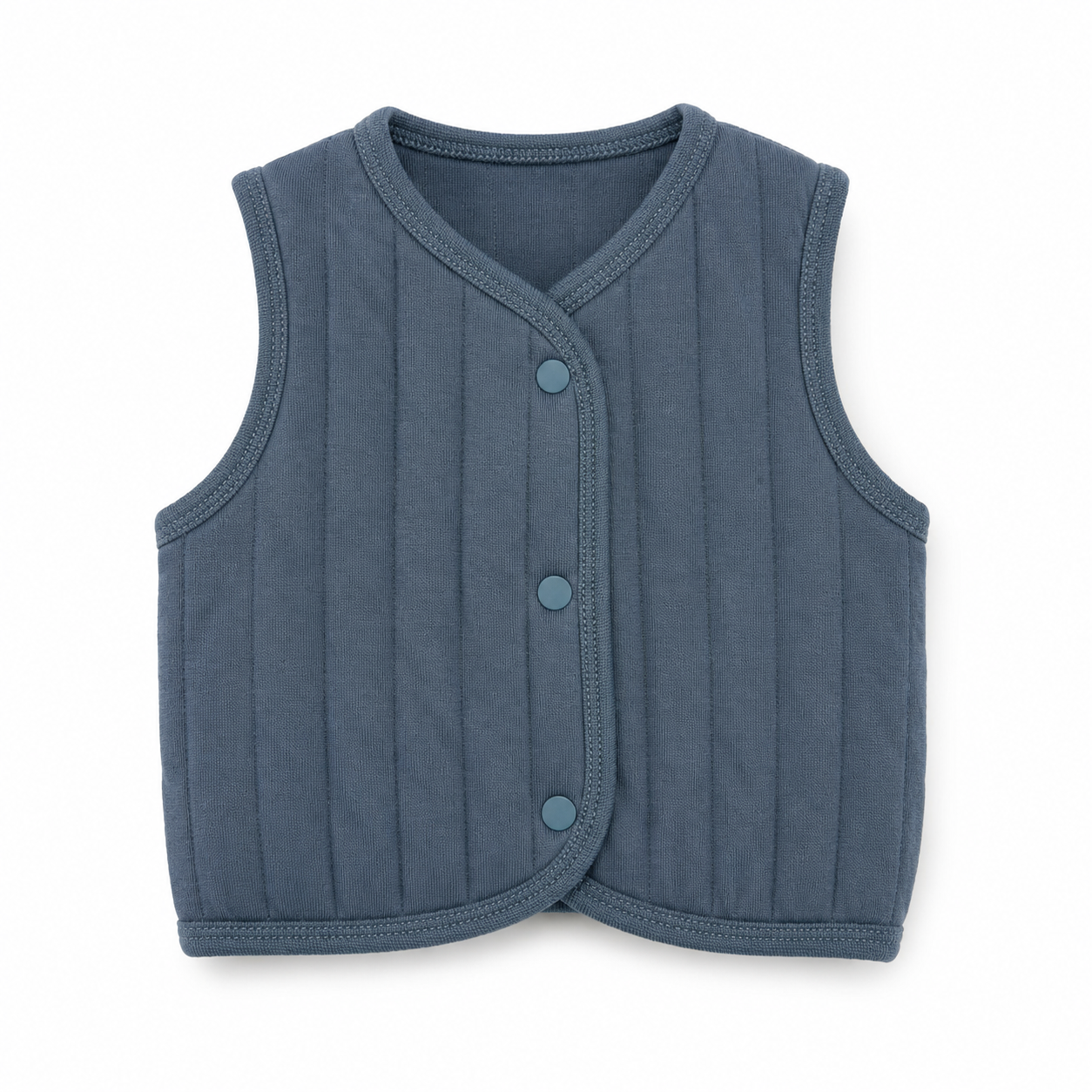 Slate Blue Quilted Baby Vest