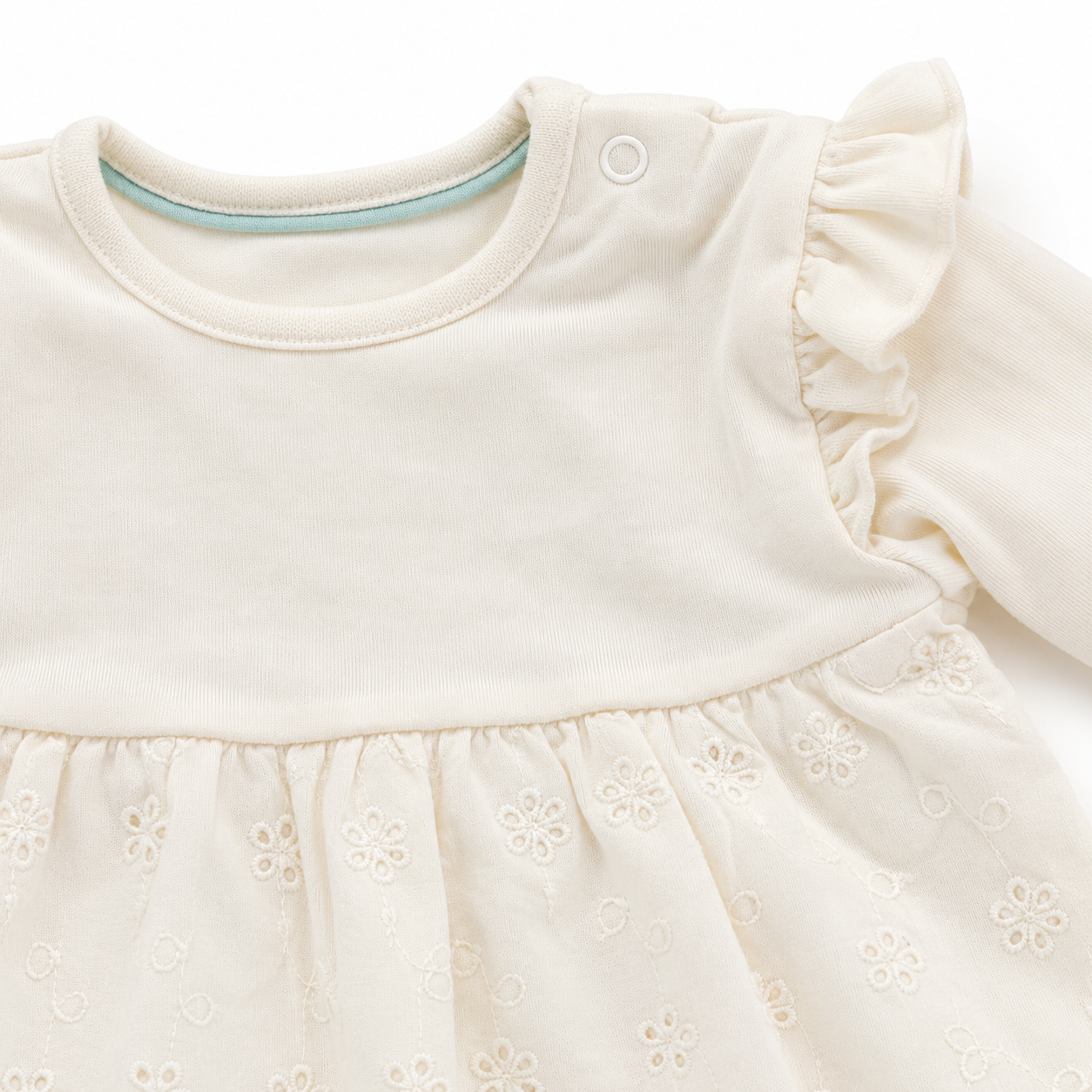 Ivory Ruffle Eyelet Baby Top