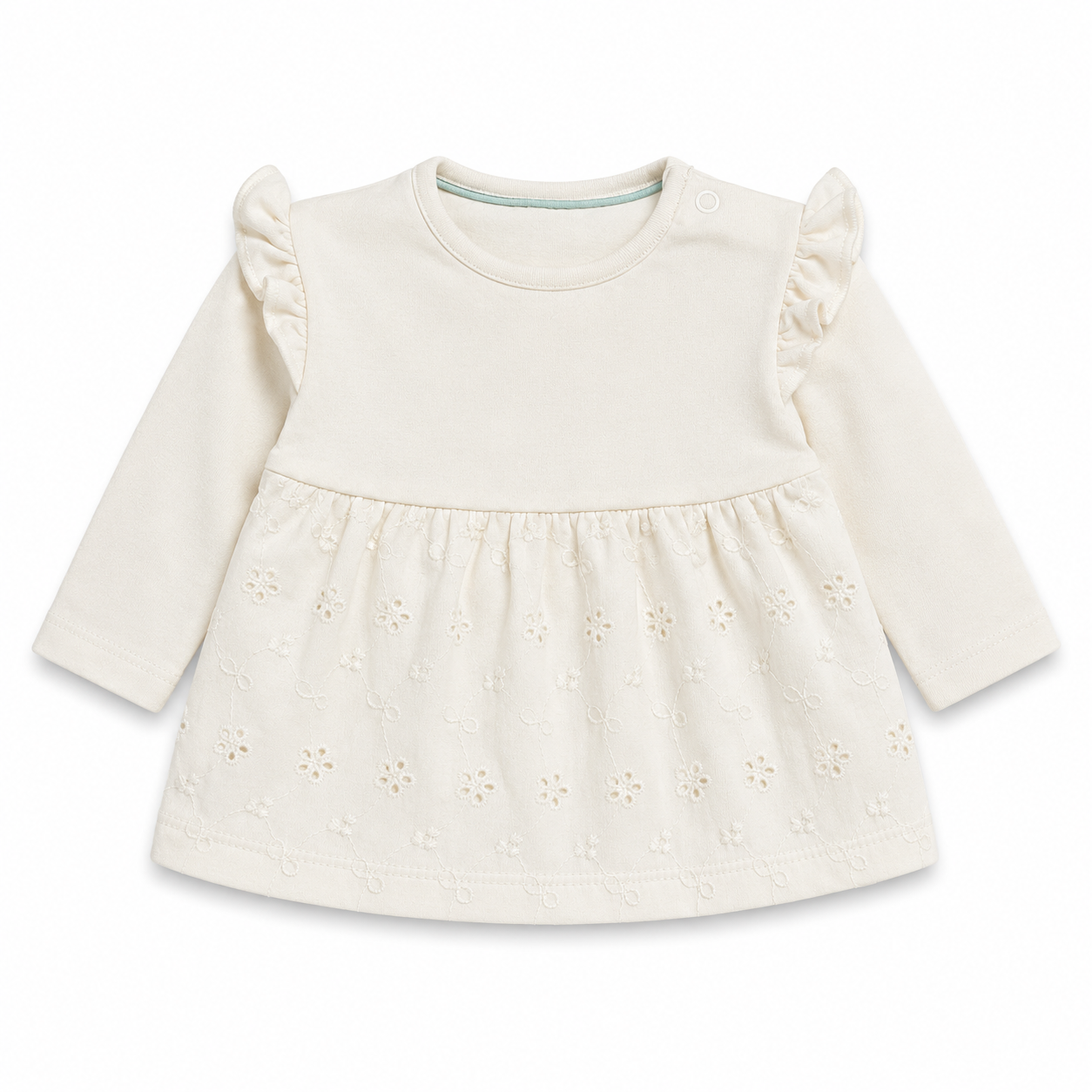 Ivory Ruffle Eyelet Baby Top